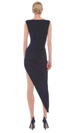 TARA SIDE DRAPE GOWN -Norma Kamali 11 28 22nk00298