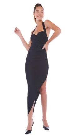 CAYLA SIDE DRAPE GOWN -Norma Kamali 11 28 22nk00608