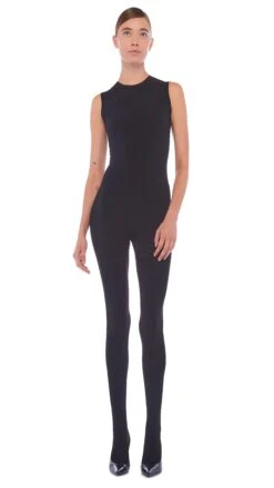 SLEEVELESS CATSUIT W/ FOOTIE