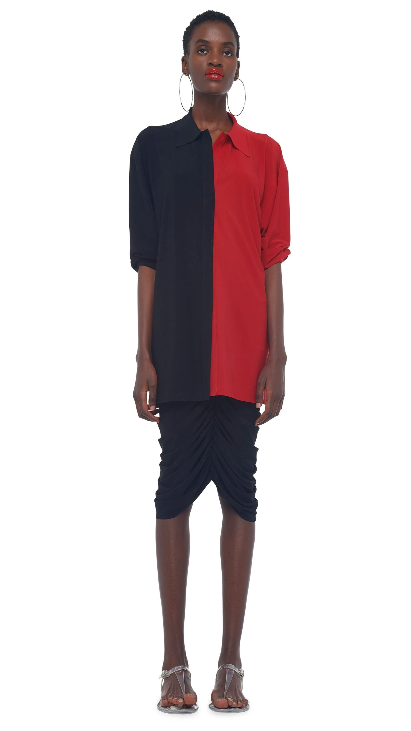 SHIRRED SKIRT TO KNEE 8 SHIRRED SKIRT TO KNEE - Image 8