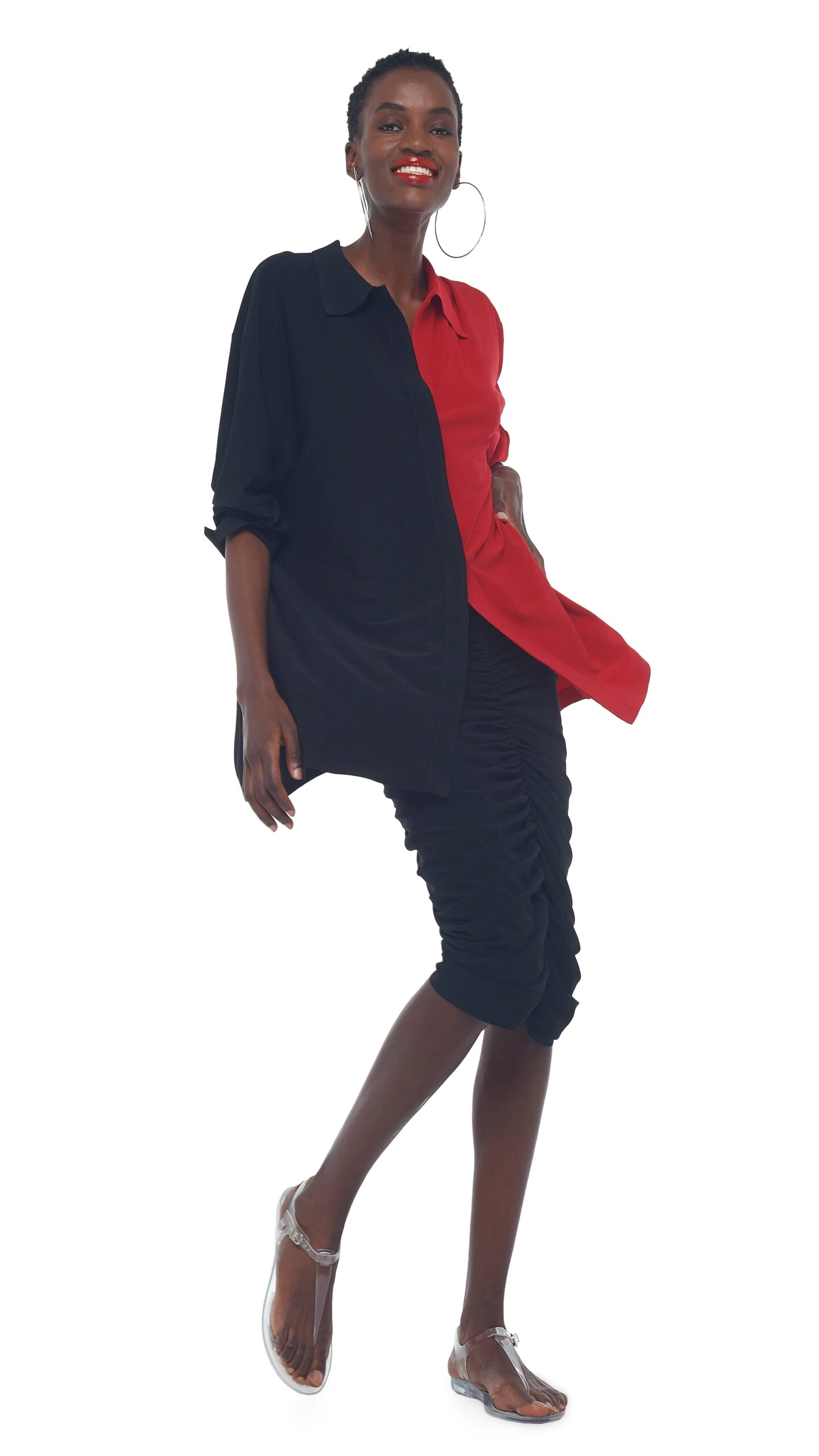 SHIRRED SKIRT TO KNEE 11 SHIRRED SKIRT TO KNEE - Image 11