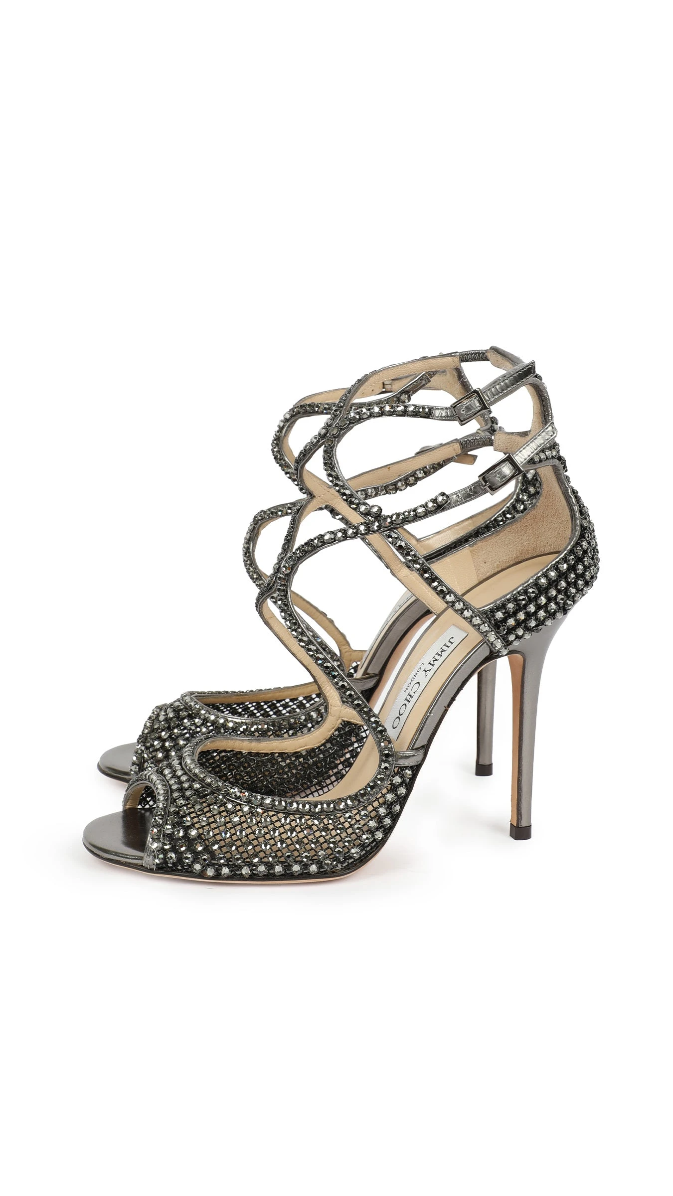 JIMMY CHOO RHINESTONE STRAPPY SANDAL 1 JIMMY CHOO RHINESTONE STRAPPY SANDAL