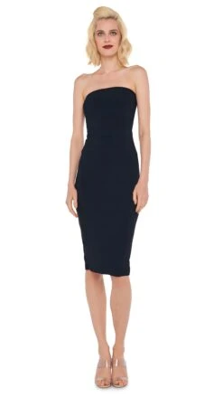 STRAPLESS DRESS TO KNEE