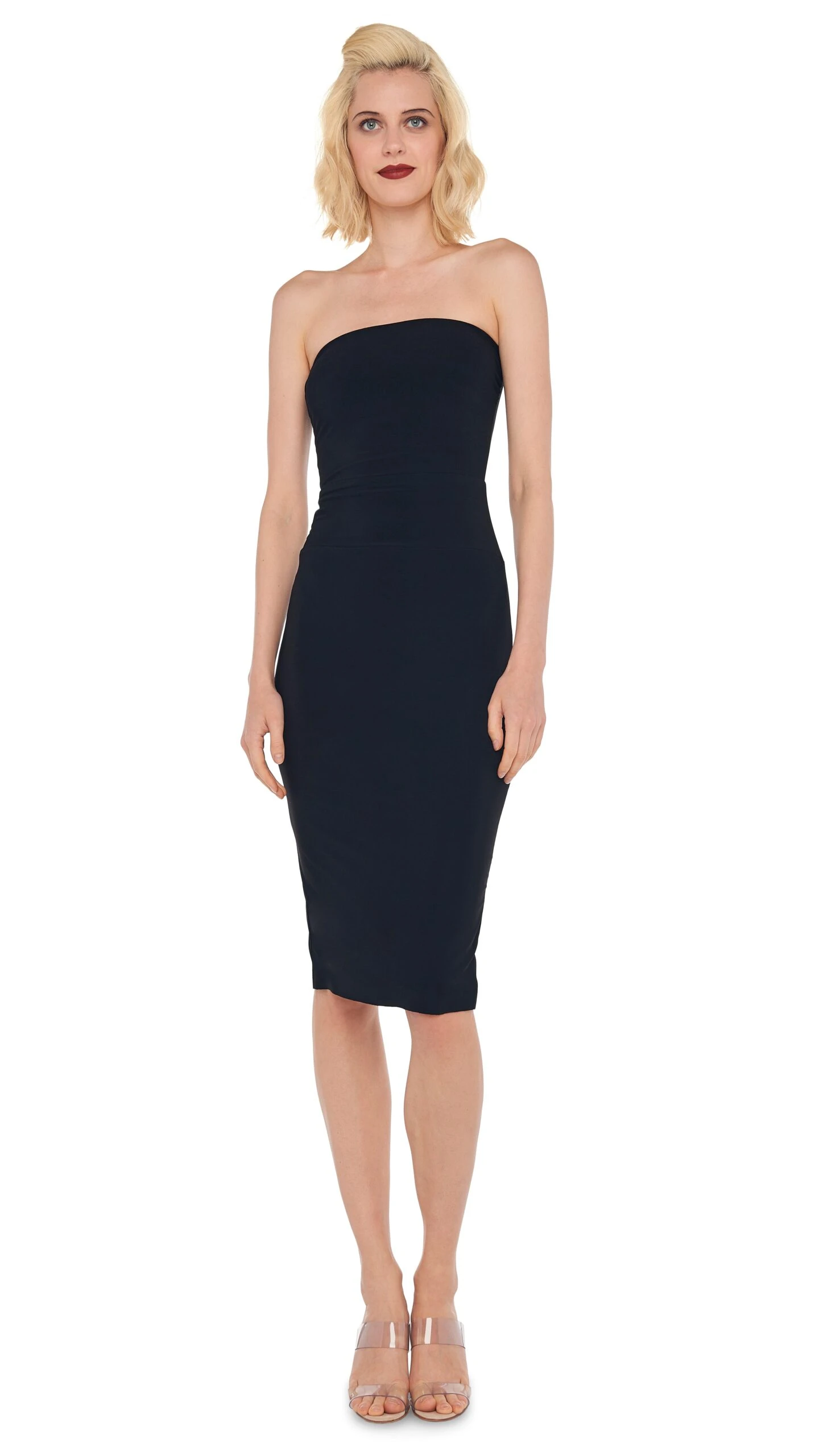 STRAPLESS DRESS TO KNEE 1 STRAPLESS DRESS TO KNEE