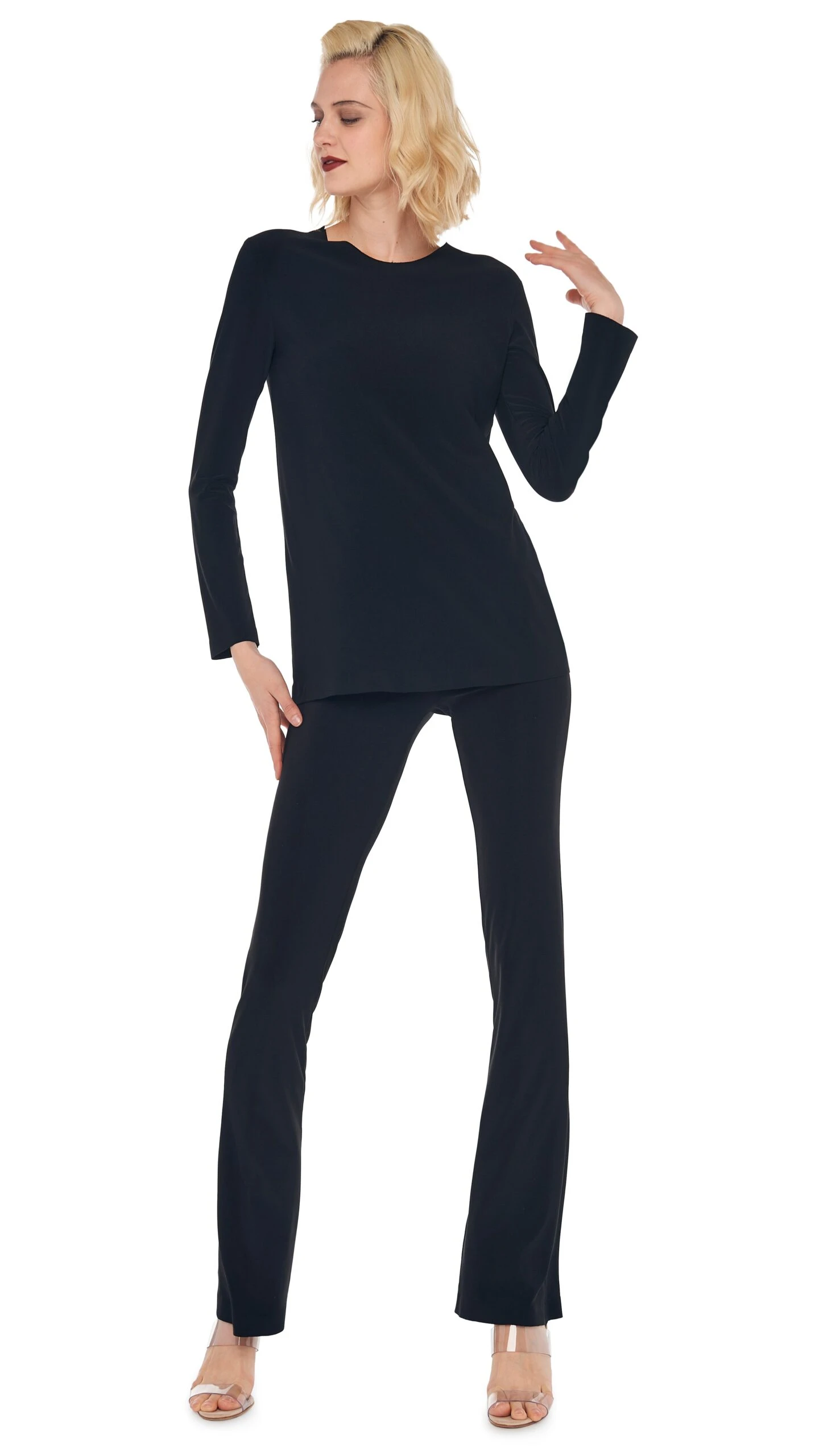 LONG SLEEVE CREW TOP 4 LONG SLEEVE CREW TOP - Image 4