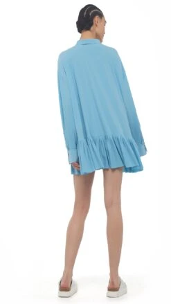 OVERSIZE BF RUFFLE NK SHIRT 7 OVERSIZE BF RUFFLE NK SHIRT -Norma Kamali 5 12 21nk24325