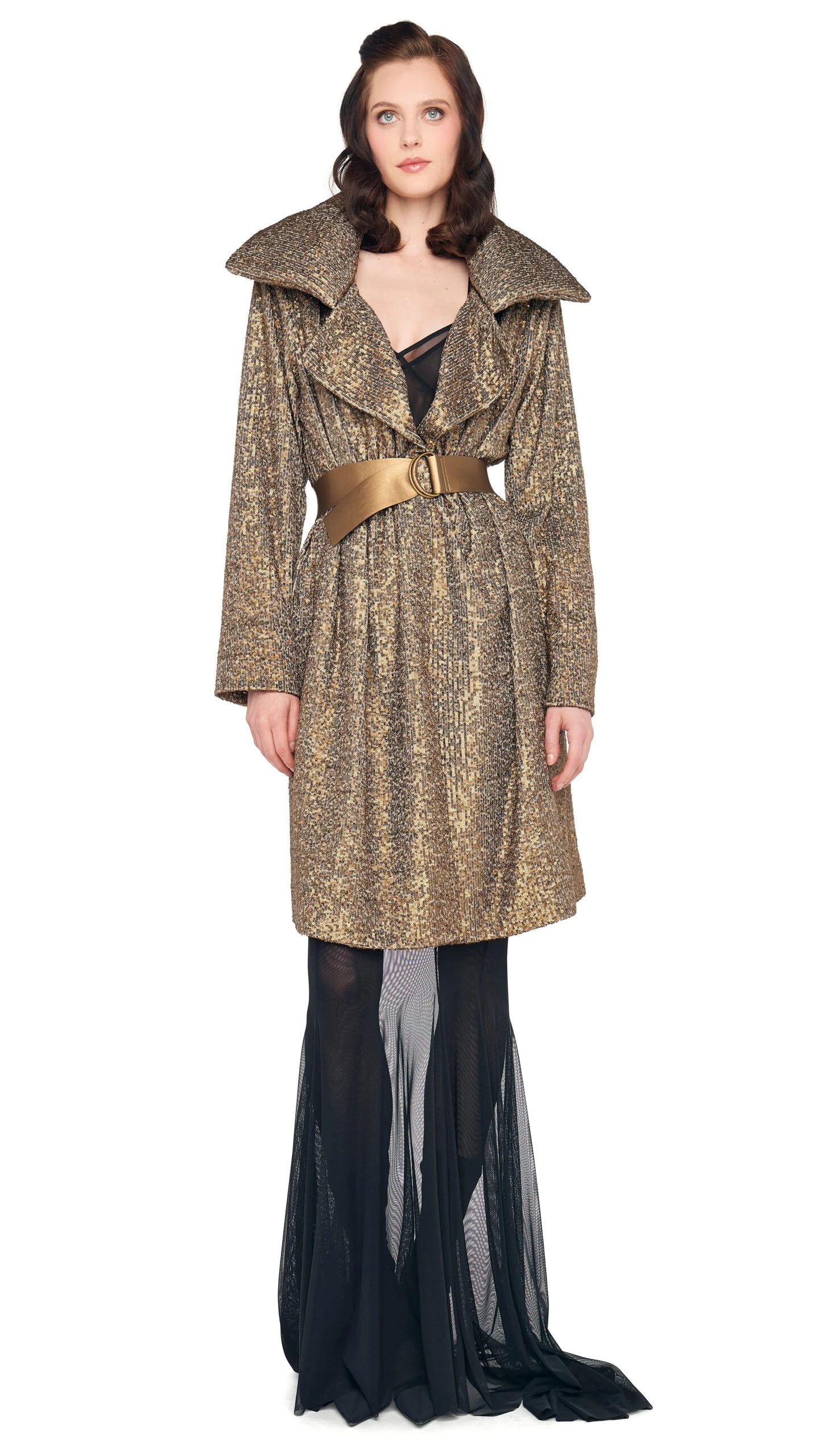 DOUBLE BREASTED TRENCH TO KNEE 2 DOUBLE BREASTED TRENCH TO KNEE - Image 2