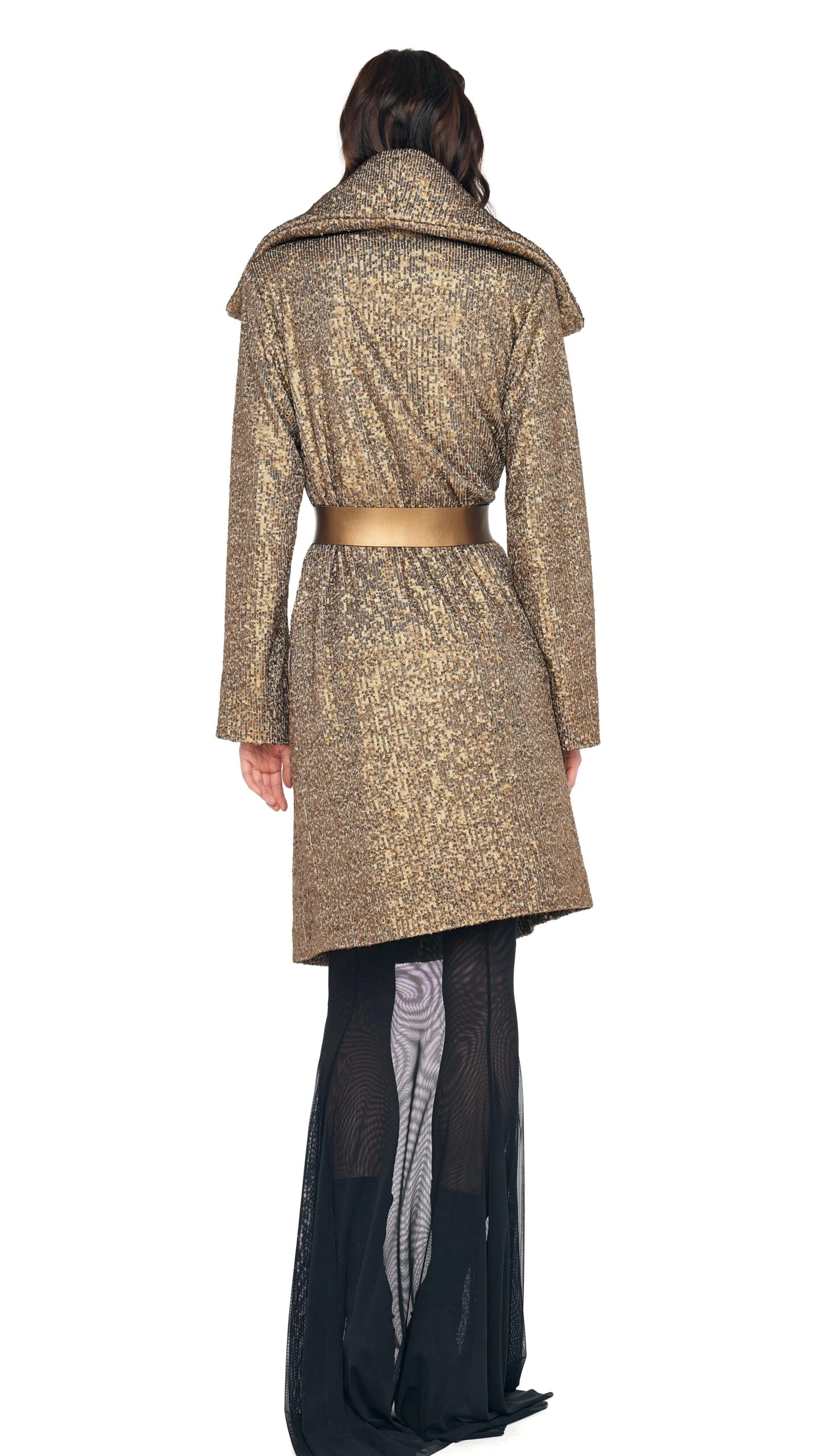 DOUBLE BREASTED TRENCH TO KNEE 4 DOUBLE BREASTED TRENCH TO KNEE - Image 4