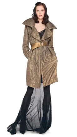 DOUBLE BREASTED TRENCH TO KNEE