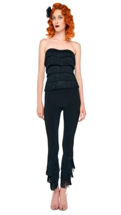 FRINGE HEM CROPPED LEGGING