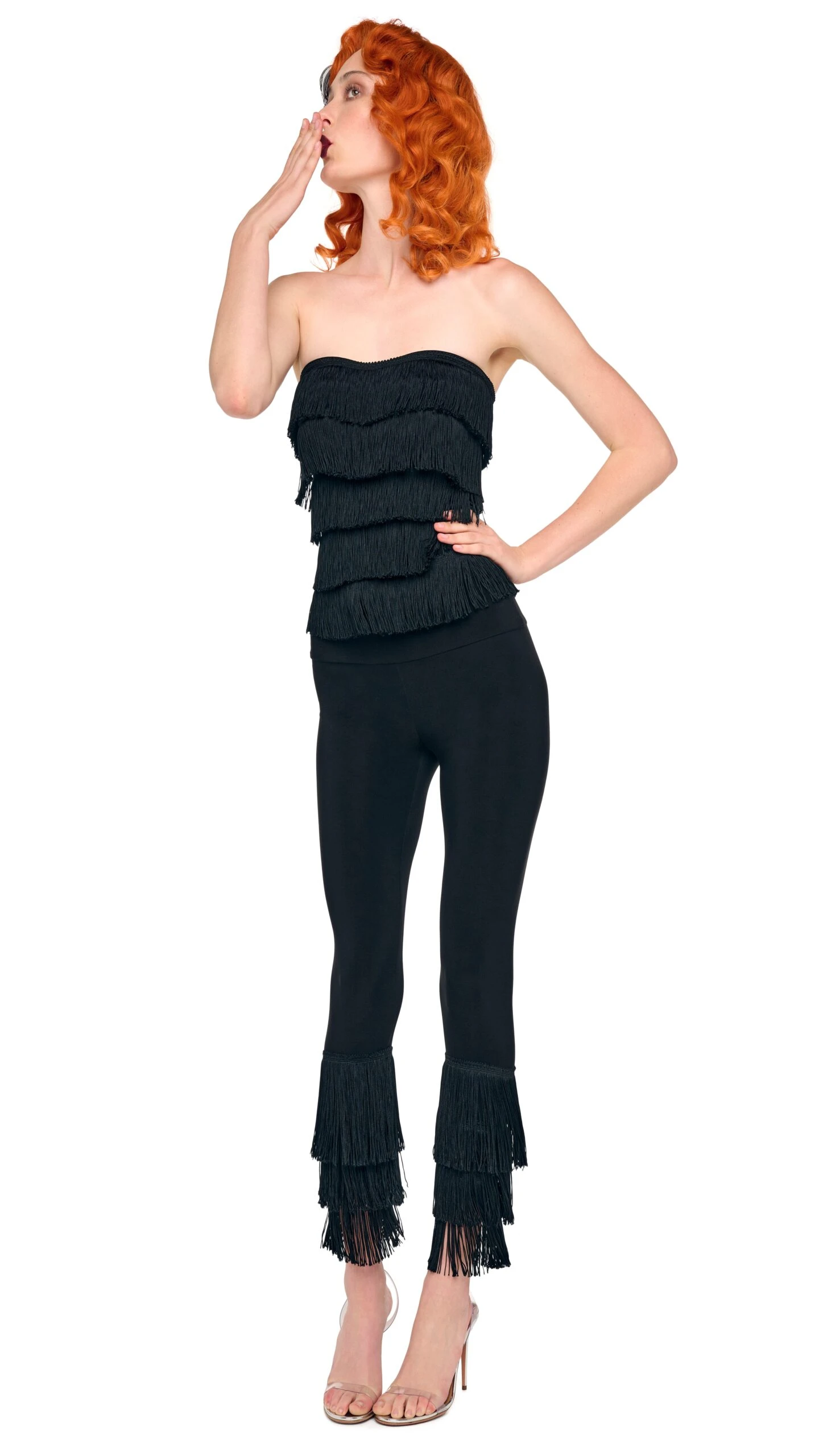 FRINGE HEM CROPPED LEGGING 5 FRINGE HEM CROPPED LEGGING - Image 5