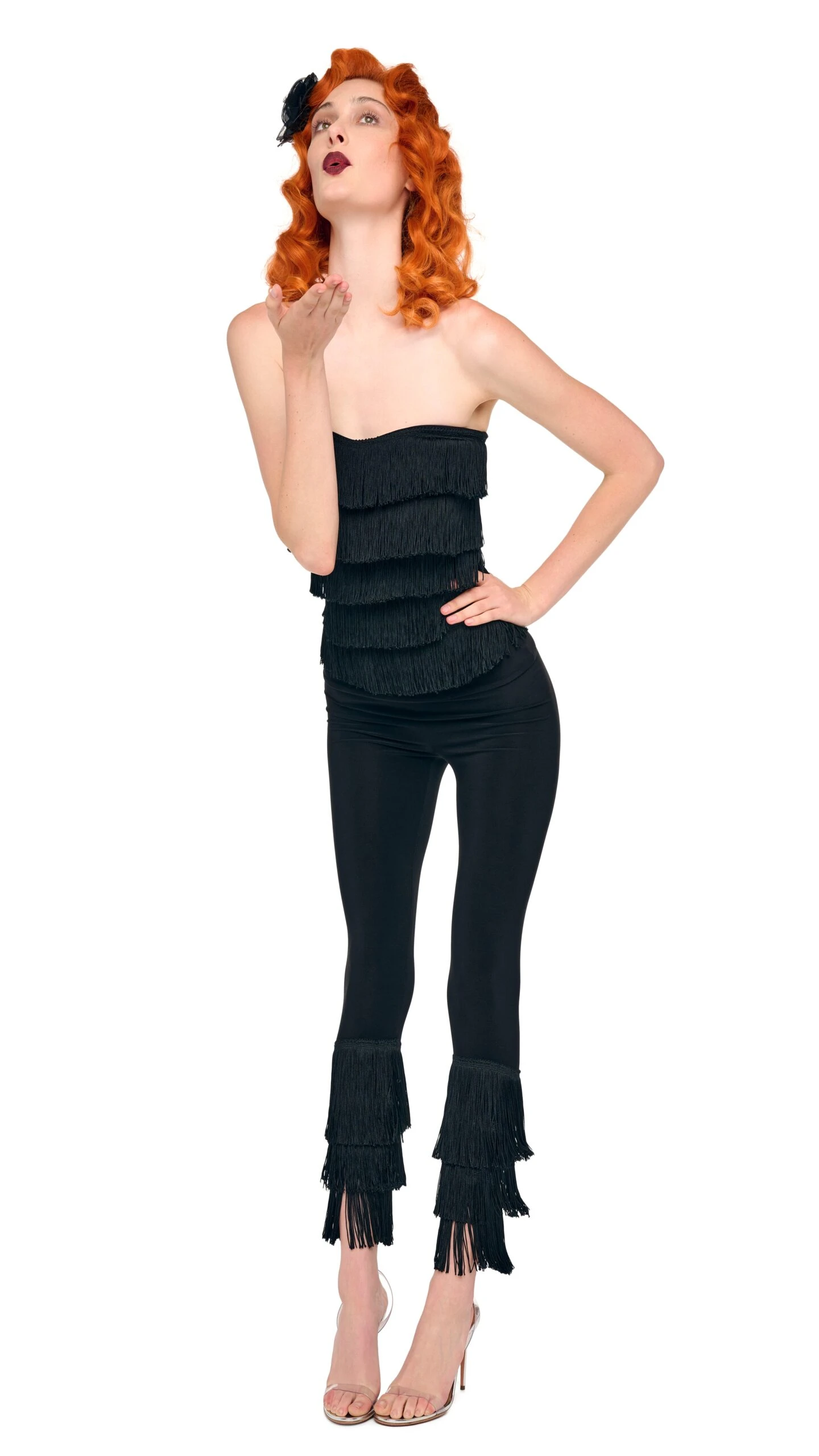 FRINGE HEM CROPPED LEGGING 6 FRINGE HEM CROPPED LEGGING - Image 6