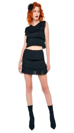 FRINGE MINI SKIRT