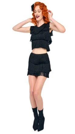 FRINGE MINI SKIRT 15 FRINGE MINI SKIRT -Norma Kamali 5 14 25res25nk00779