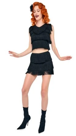 FRINGE MINI SKIRT 13 FRINGE MINI SKIRT -Norma Kamali 5 14 25res25nk00780