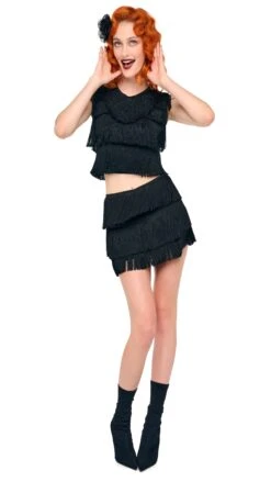 FRINGE MINI SKIRT 16 FRINGE MINI SKIRT -Norma Kamali 5 14 25res25nk00791