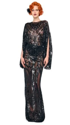 REVERSE OBIE BODYSUIT W/ LONG SLEEVE