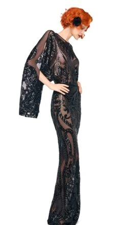 REVERSE OBIE BODYSUIT W/ LONG SLEEVE -Norma Kamali 5 14 25res25nk01370 2d3087a1 a800 4972 847a 1c834a567d64