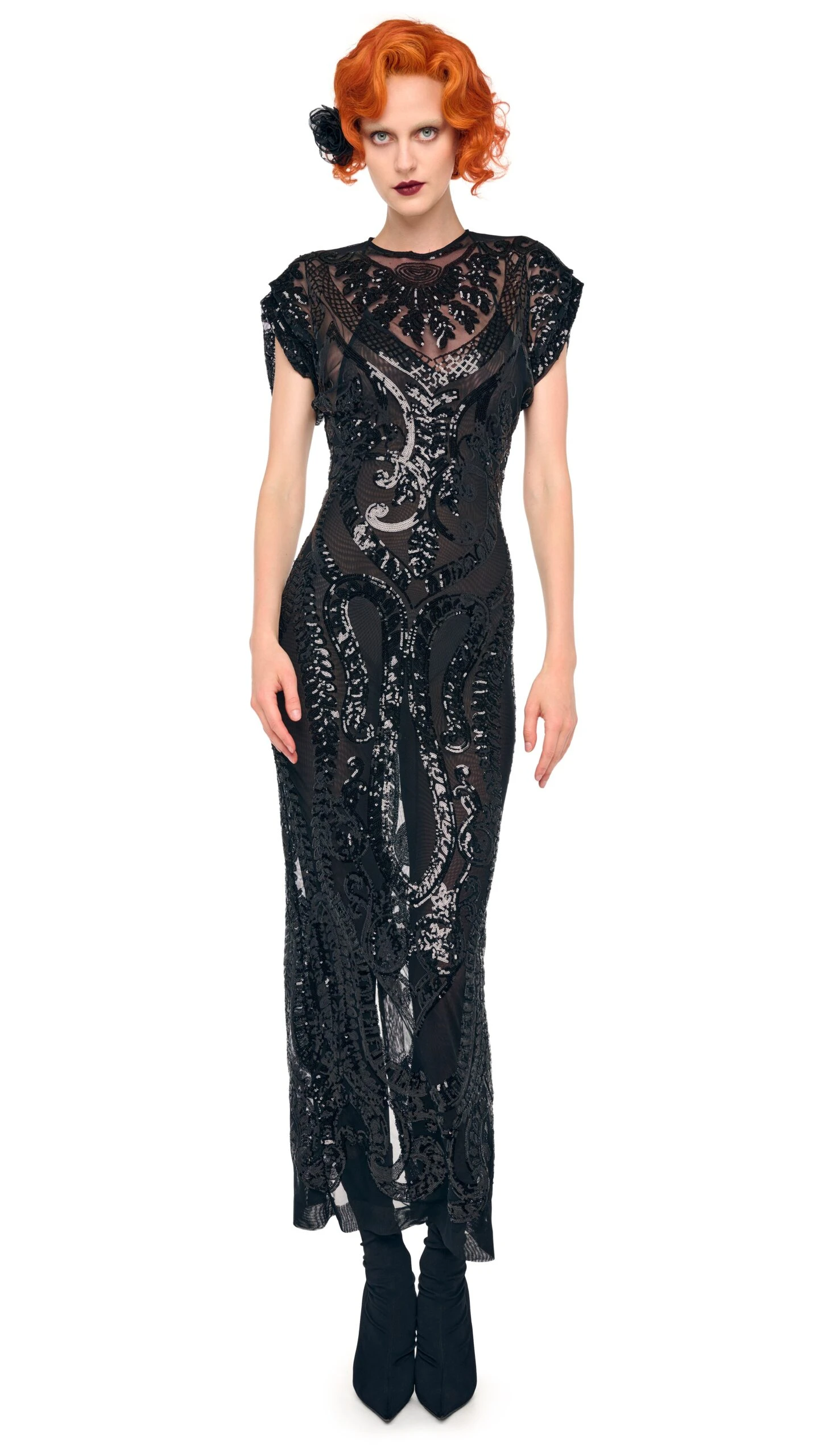 CAP SLEEVE LONG DRESS 1 CAP SLEEVE LONG DRESS