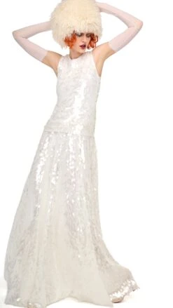 SLEEVELESS TOP / LONG FLARED GOWN -Norma Kamali 5 14 25res25nk03817