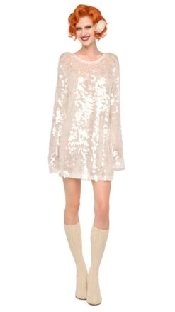 LONG SLEEVE CREWNECK MINI DRESS