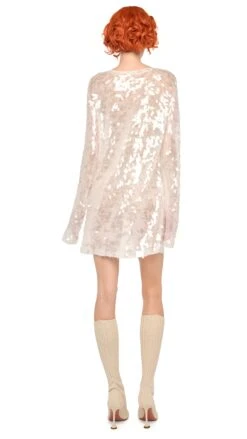 LONG SLEEVE CREWNECK MINI DRESS -Norma Kamali 5 14 25res25nk04712