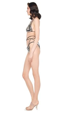 SWIM STUD ALL OVER CRISS CROSS BIKINI BRA / BOTTOM 9 SWIM STUD ALL OVER CRISS CROSS BIKINI BRA / BOTTOM -Norma Kamali 5 15 24 nk 13437
