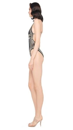 SWIM ALL OVER STUD SLIP MIO 18 SWIM ALL OVER STUD SLIP MIO -Norma Kamali 5 15 24 nk 13547