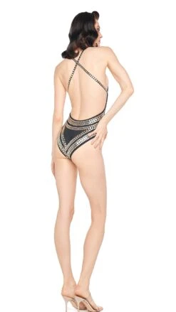 SWIM ALL OVER STUD SLIP MIO 24 SWIM ALL OVER STUD SLIP MIO -Norma Kamali 5 15 24 nk 13608