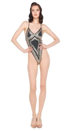 SWIM HEAVY STUD THONG SLIP MIO