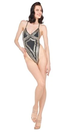 SWIM HEAVY STUD THONG SLIP MIO 12 SWIM HEAVY STUD THONG SLIP MIO -Norma Kamali 5 15 24 nk 13706