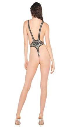 SWIM HEAVY STUD THONG MARISSA 11 SWIM HEAVY STUD THONG MARISSA -Norma Kamali 5 15 24 nk 13982