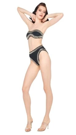 SWIM ALL OVER STUD SUNGLASS BRA 11 SWIM ALL OVER STUD SUNGLASS BRA -Norma Kamali 5 15 24 nk 14357