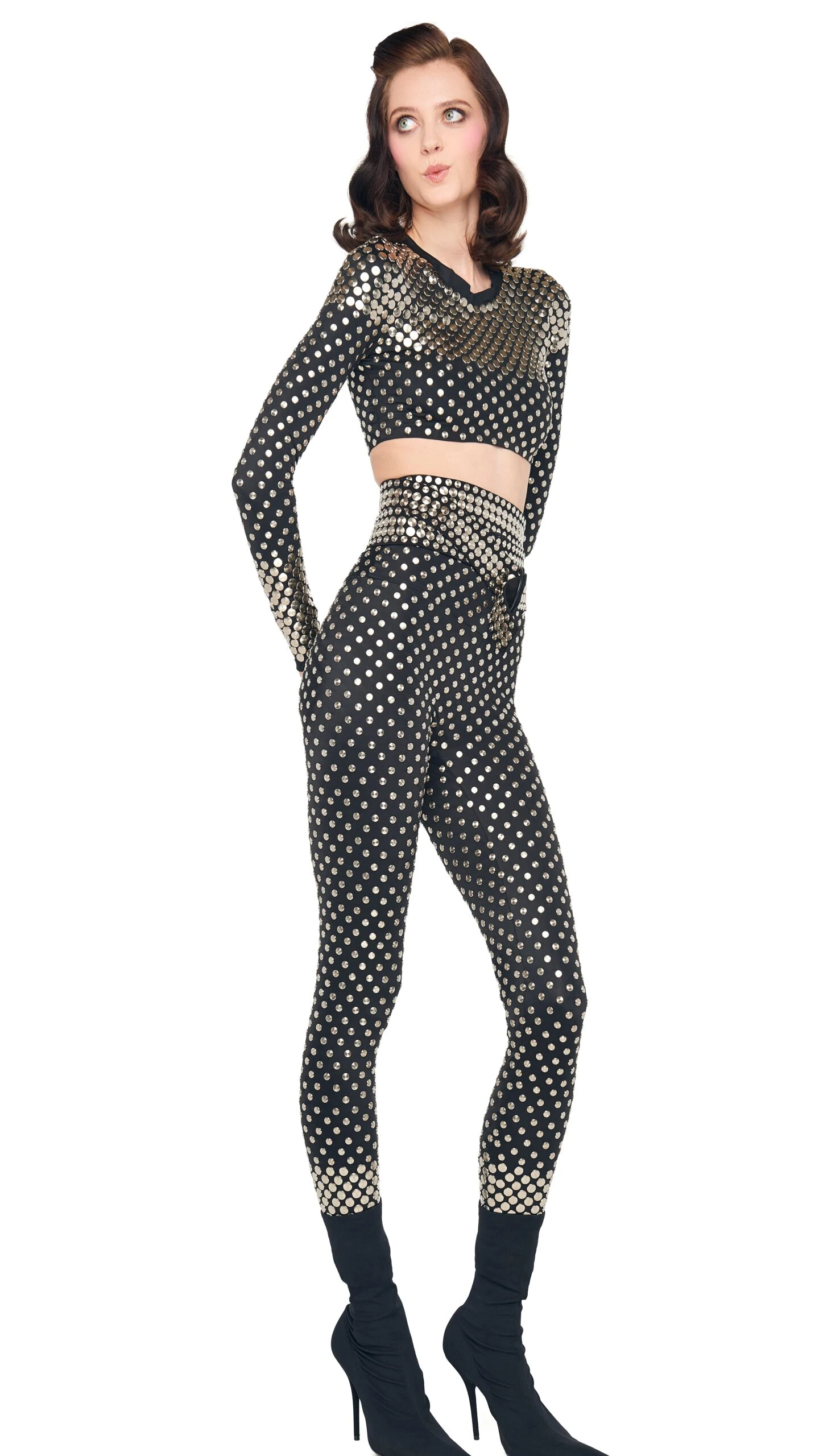 Norma Kamali STUD CREWNECK CROPPED TOP 5 Norma Kamali STUD CREWNECK CROPPED TOP - Image 5