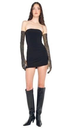 STRAPLESS SIDE DRAPE PICKLEBALL DRESS