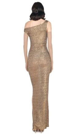 DROP SHOULDER GOWN W/ SIDE SLIT -Norma Kamali 5 15 24nk11334