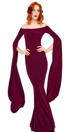 OFF SHOULDER RIBBON SLEEVE FISHTAIL GOWN 13 OFF SHOULDER RIBBON SLEEVE FISHTAIL GOWN -Norma Kamali 5 15 25res25nk07605