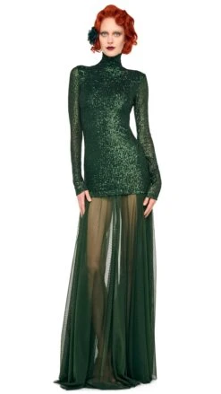 LONG SLEEVE SLIM FIT TURTLENECK PICKLEBALL DRESS