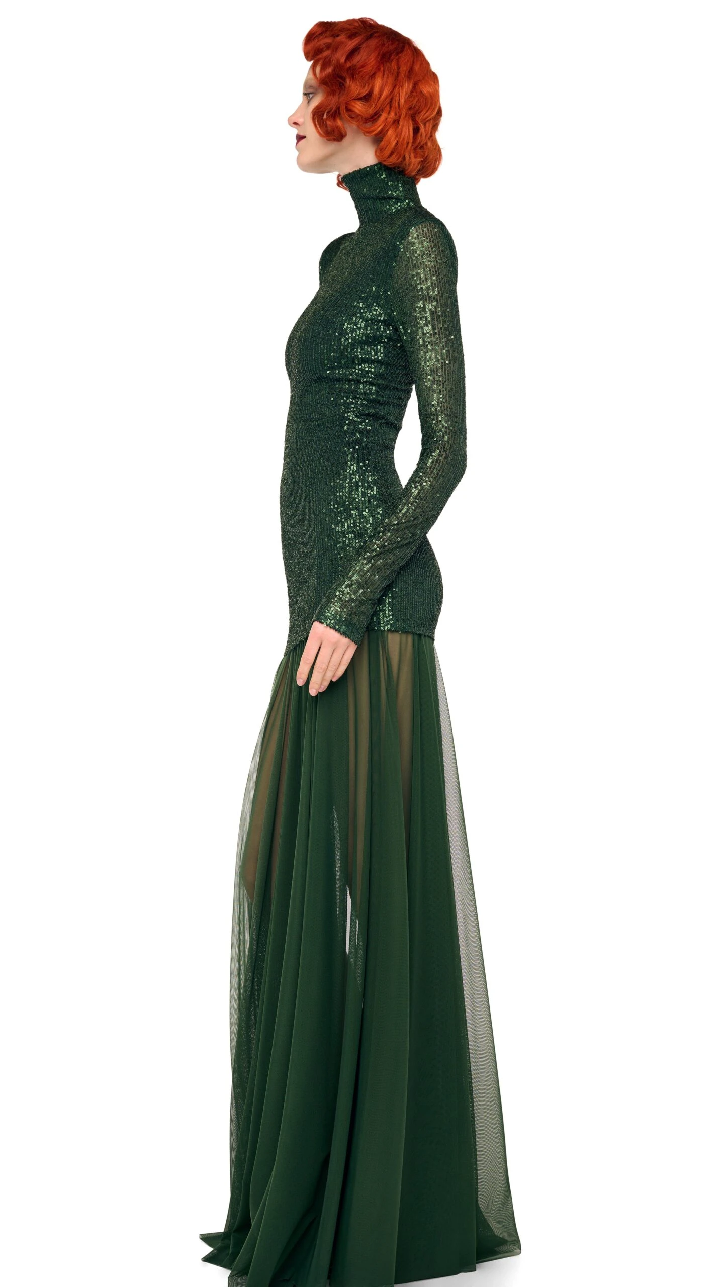 LONG SLEEVE SLIM FIT TURTLENECK PICKLEBALL DRESS 2 LONG SLEEVE SLIM FIT TURTLENECK PICKLEBALL DRESS - Image 2