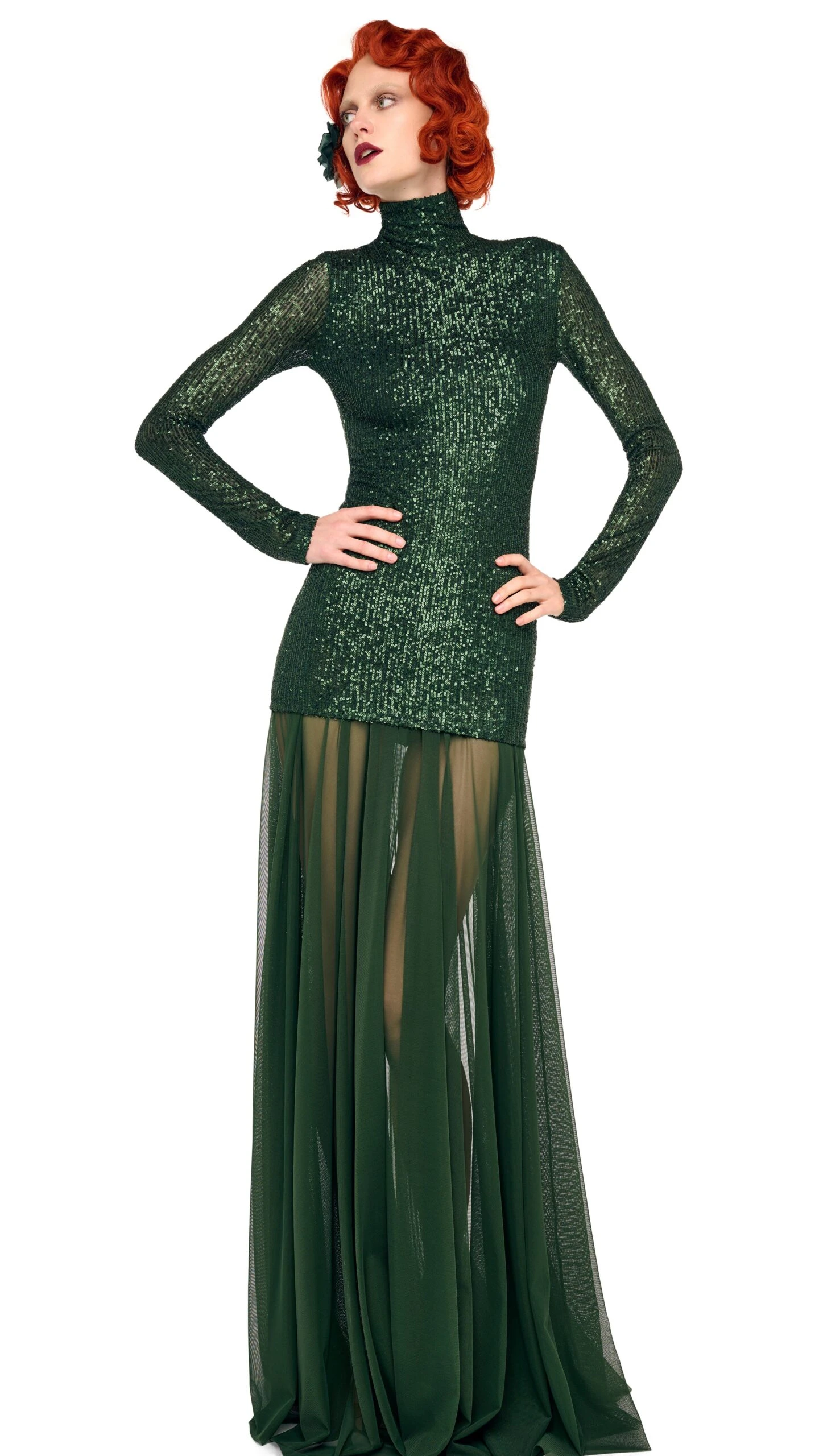 LONG SLEEVE SLIM FIT TURTLENECK PICKLEBALL DRESS 7 LONG SLEEVE SLIM FIT TURTLENECK PICKLEBALL DRESS - Image 7