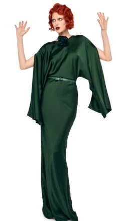 REVERSE OBIE GOWN W/ LONG SLEEVE 15 REVERSE OBIE GOWN W/ LONG SLEEVE -Norma Kamali 5 15 25res25nk08859