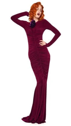 SHIRRED FRONT FISHTAIL GOWN 10 SHIRRED FRONT FISHTAIL GOWN -Norma Kamali 5 15 25res25nk09219