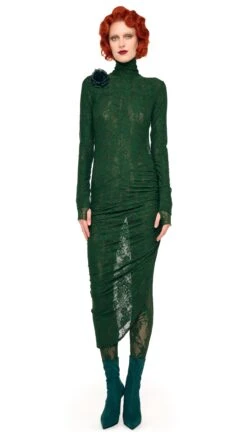 TURTLENECK SIDE DRAPE DRESS 11 TURTLENECK SIDE DRAPE DRESS -Norma Kamali 5 15 25res25nk10288