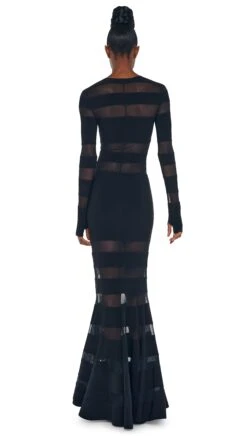 SPLICED DRESS FISHTAIL GOWN -Norma Kamali 5 17 23nk12480