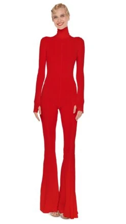 TURTLENECK FISHTAIL JUMPSUIT