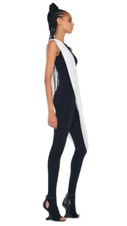 SLEEVELESS CATSUIT W/ FOOTIE -Norma Kamali 8 24 23nk13162