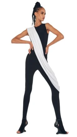 SLEEVELESS CATSUIT W/ FOOTIE -Norma Kamali 8 24 23nk13171