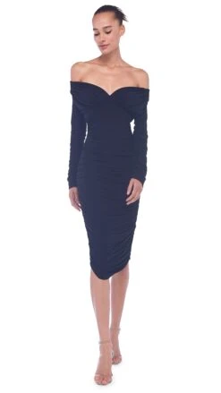 LONG SLEEVE TARA DRESS -Norma Kamali 8 25 22nk17408