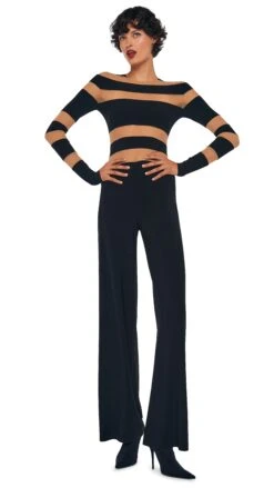 SPLICED STRAIGHT LEG JUMPSUIT