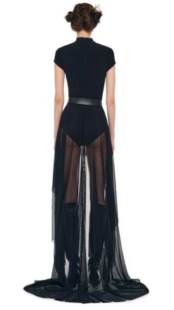 HI LOW MOCK NECK CAP SLEEVE GOWN 11 HI LOW MOCK NECK CAP SLEEVE GOWN -Norma Kamali 8 27 24nk01268